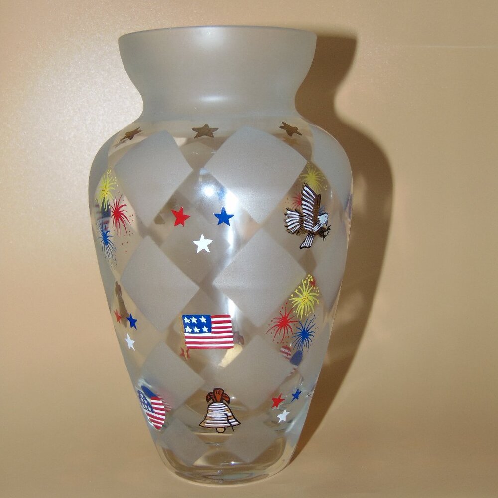 Lenox Patriotic Hand Painted Vase